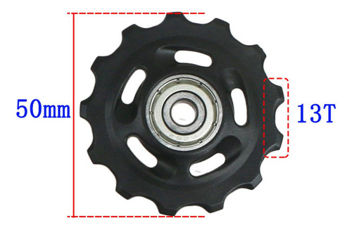Polea De Cambio Trasero De Rueda Jockey De Aluminio, 13t