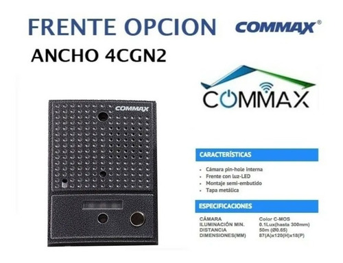 Portero Visor Lcd Led 4 Color Commax Frente Antivandalico