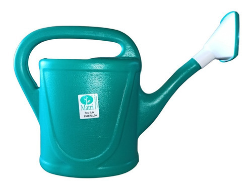 Regadera Plástica Con Flor Matri 5 L Para Riego Jardinería Color Esmeralda