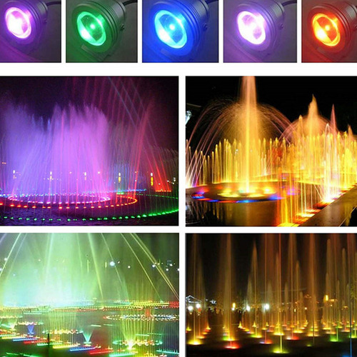 Luz De Inundação Subaquática Led U Rgb, Fonte De Lagoa Que M