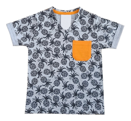 Camiseta Infantil Masculina Menino Blusa Gola Algodão Praia