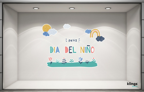 Vidrieras Del Día Del Niño Feliz Dia Del Niño