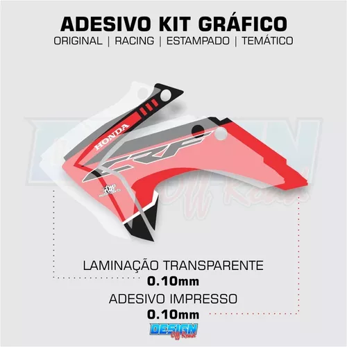 Aplicação de Kit de Adesivos Moto de Trilha 