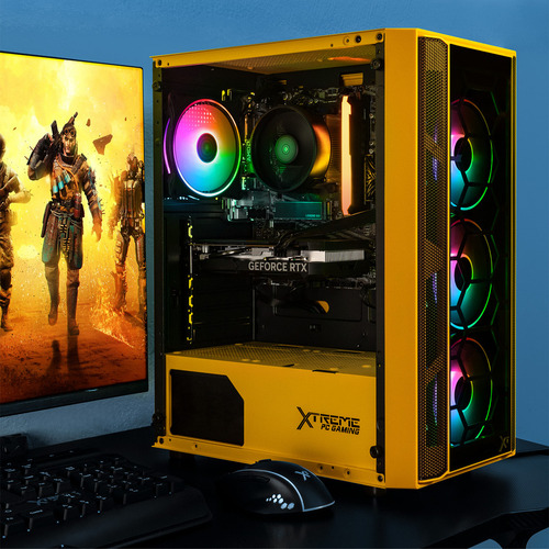 Xtreme Pc Gaming Geforce Rtx 4060 Amd Ryzen 7 5700 32gb Ssd 1tb Wifi Kronos Yellow