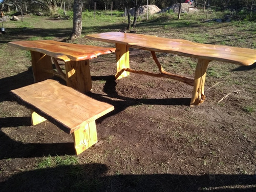 Imagen 5 de 12 de Mesas Y Mesadas De Madera Rustica En Ciprés