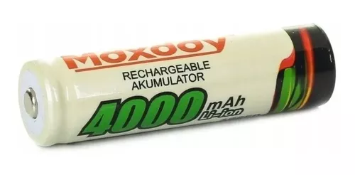 Pila 18650 Recargable Li-Ion 3.7 V 4000 mAh marca Maxday