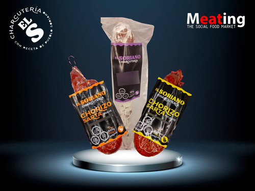 3 Undades De Chorizo Sarta Dulce El Soriano 220 Grs Aprox