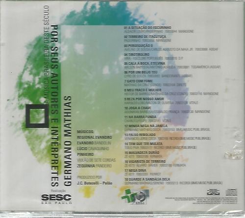 Cd - Germano Mathias - Por Seus Autores - Sesc Novo Lacrado