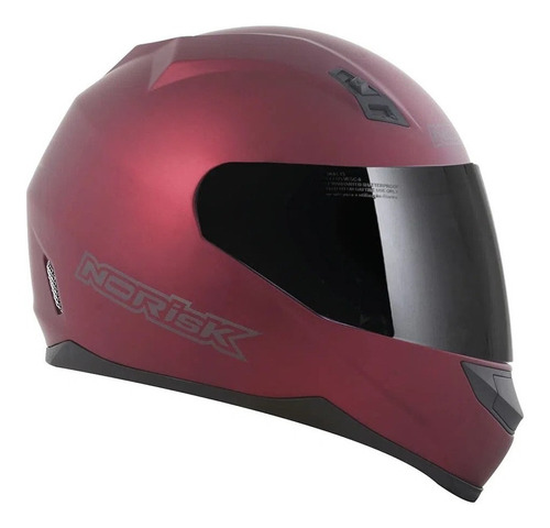 Capacete para moto  integral Norisk  FF391 Stunt  preto-fosco e vermelho monocolor tamanho 62 