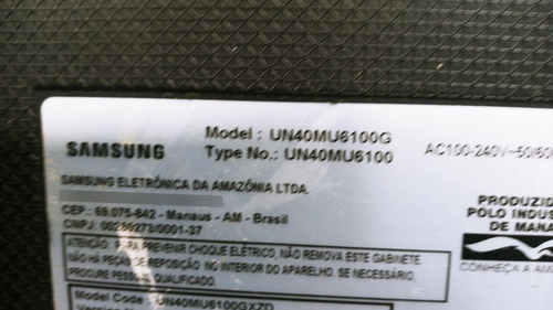 Placa Principal Para Tv Un40mu6100g Un40mu6100 Bn94-12430h (Usado)