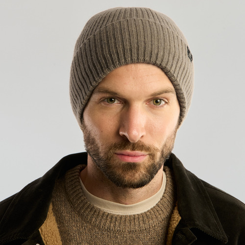 Gorro Hombre Kevingston Belfast Beanie Gris Tostado - Crudo Unico