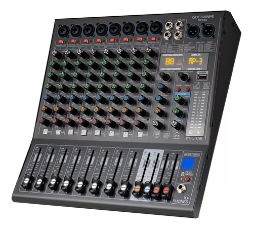 Mezcladora Audio Profesional Gc Nx800 8 Canales 99 Dsp Efect