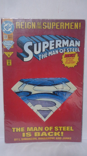 Superman Man Of Steel 22 Reign Supermen Dc 1993 En Ingles