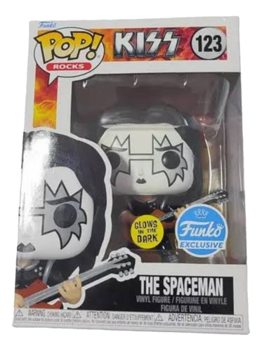 Funko Pop! Rocks The Spaceman #123 Kiss Glows In The Dark
