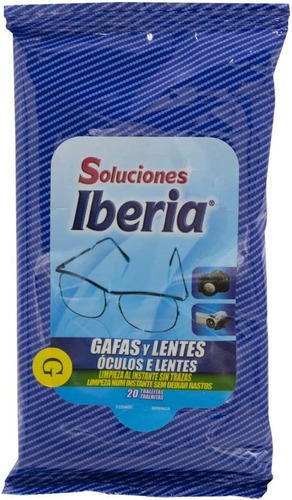 Toallitas Limpiadoras Iberia Anteojos Y Lentes 20 Unidades