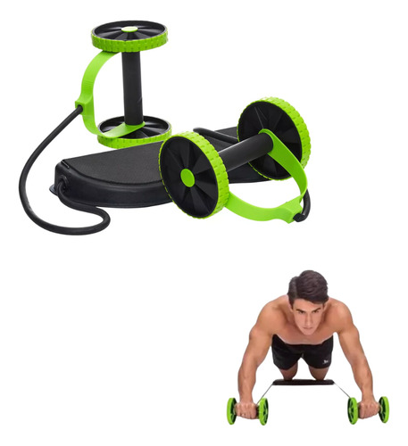 Rueda Abdominal + Bandas Elasticas Resistencia Entrenamiento