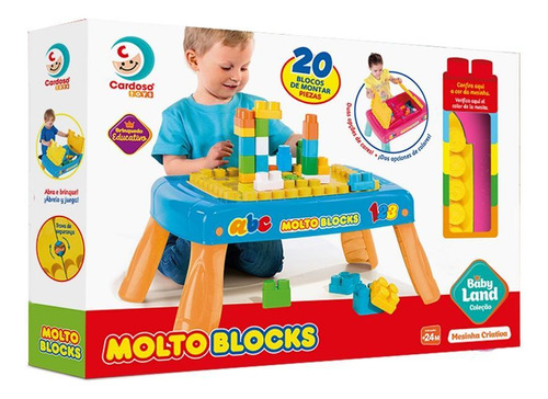 Molto Blocks Mesinha Criativa Baby Land 8023 - Cardoso