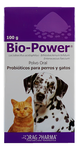 Bio-power Probióticos Para Perros Y Gatos Frasco 100 G