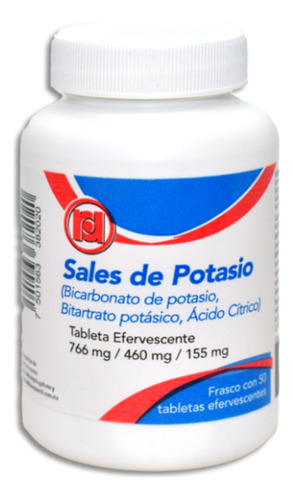 Sales De Potasio Frasco Con 60 Tabletas Efervescentes