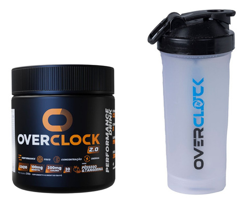 Shakeira Suplemento Energético Gamer Overclock 2.0 Sabor Pêssego Com Tangerina Suplemento Em Pó Noótropico Alta Performance Mental