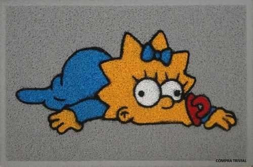 Tapete Capacho Maggie Simpson  - Com Bordas Rebaixada