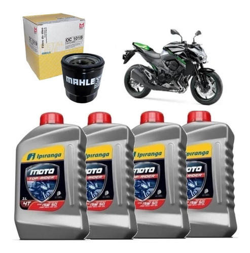 Ipiranga 15w50 Kit Troca Óleo Z750 Z800 Z1000 Oc1019