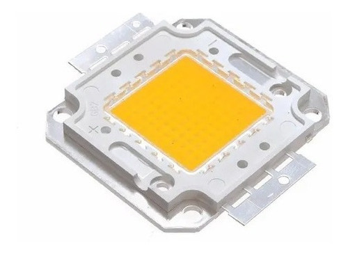 Kit 5 Chip Led 50w P/ Reposição De Refletor Varias Cores Cor Da Luz Branco Quente - Luz Amarela 34v