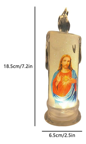 Velas Religiosas Sin Llama De Oración Led, Velas Católicas
