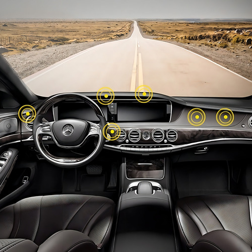 Suporte magnético para carro Baseus 360º prateado
