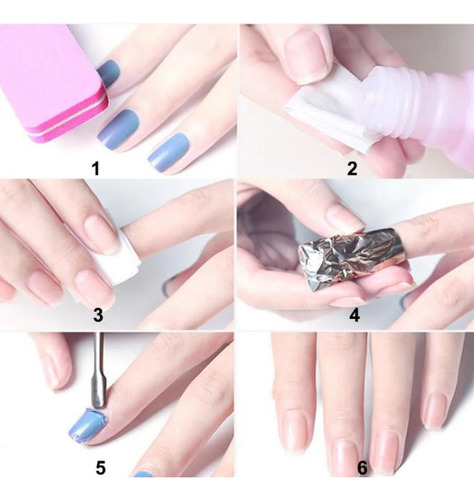 Kit Para Retiro Uñas Acrílicas Esmaltado Permanente - 454 Ml