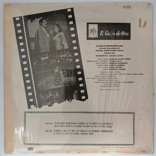 Lucha Villa - El Gallo De Oro (musica De La Pelicula) Lp
