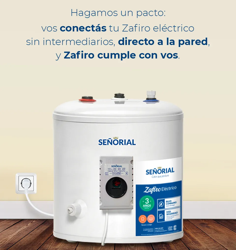 Termotanque Eléctrico Señorial Zafiro TESZ-40 blanco 40L