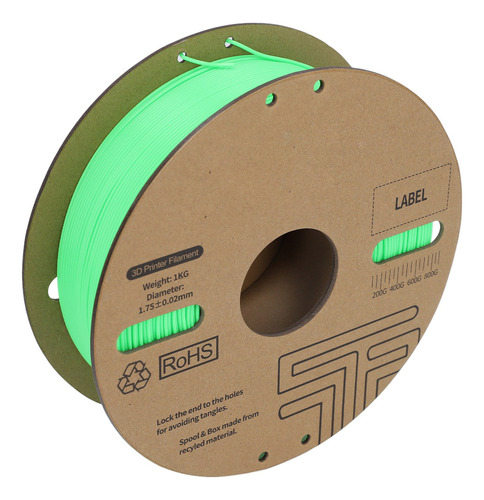 Filamento Pla Verde De 1,75 Mm, 30600 Mm/s, Alta Velocidad