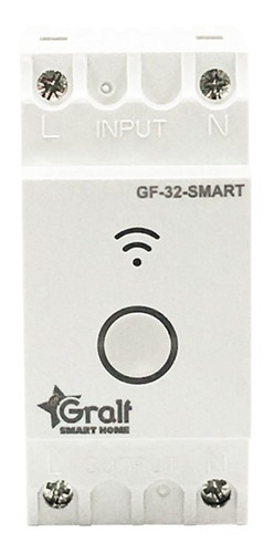 Imagen 2 de 7 de Interruptor Inteligente Wifi Gralf Gf-32-smart Para Riel Din