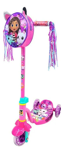 Scooter Apache Gabby's Dollhouse Con Luces Led Incluye Bolsa Color Rosa