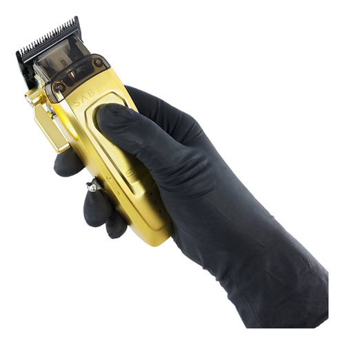 Guantes De Nitrilo Resistentes Uso Rudo Color Negro Talla L