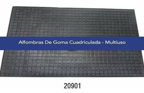 Imagen 1 de 3 de Alfombras Goma Cuadriculada Multiuso 48cm X 32cm Cardelino