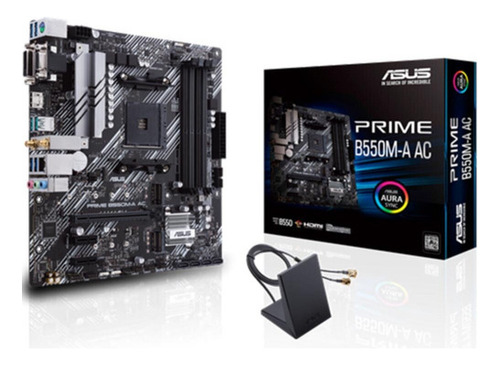 Motherboard Asus Prime B550m-a Ac Wifi Am4 Ryzen Aura Sync C