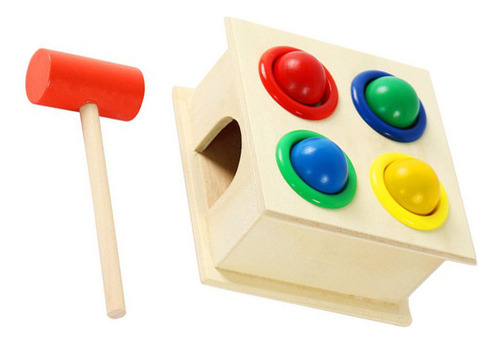 Juguete De Madera Con Forma De Martillo, Educativo Para Niño