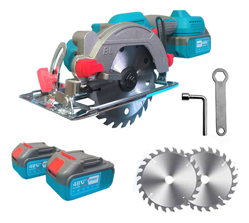 Serra Circular Stbon 48v Brushless Com 2 Baterias E 2 Discos