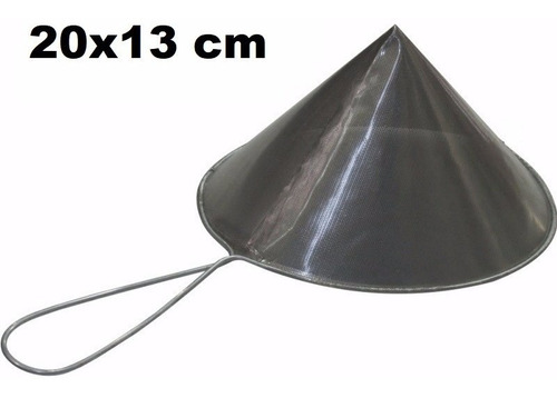 Imagem 1 de 2 de Coador De Óleo Chinoy Telado 20x13cm Inox