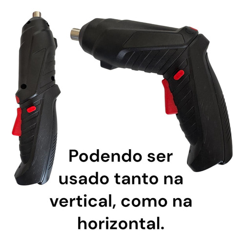 Parafusadeira Elétrica Portátil Bateria Usb 4.2v Kit 45 Pçs