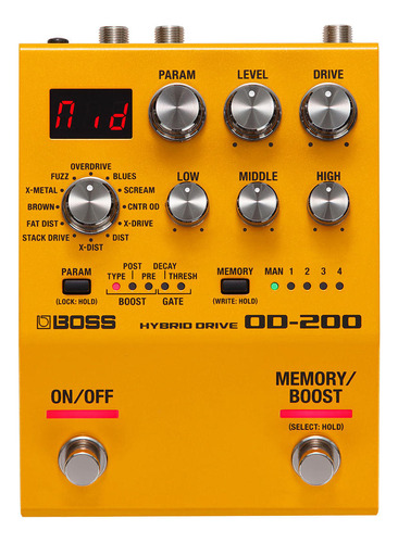 Pedal Overdrive Distorsión Boss Od-200 - Hybrid Drive