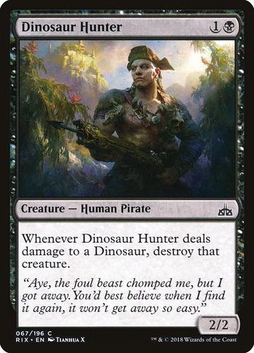 Carta Magic Dinosaur Hunter Rivals Of Ixalan Mtg