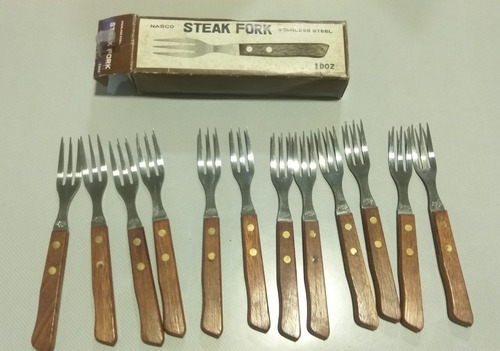 Set De 12 Tenedores Nasco Steak Fork De Acero Inoxidable