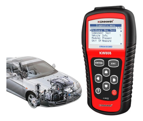 Scanner Automotriz Multimarca Konnwei Kw808 Scanner Portatil