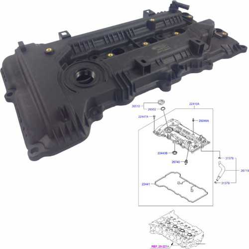 Tapa Punterias Y Juntas Para Hyundai Elantra 1.8l 06-11