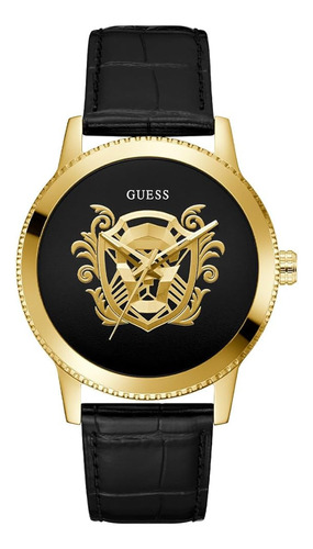 Reloj Guess De 44 Mm Para Hombre - Correa Negra, Esfera Negr