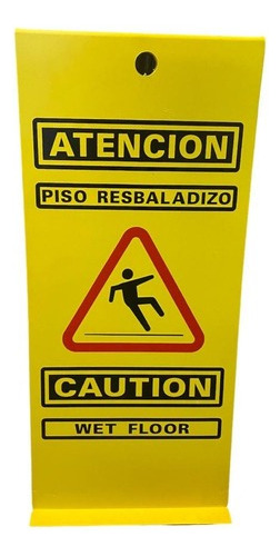 Carpa Piso Atención Piso Resbaladizo Bifaz Señalización Pvc