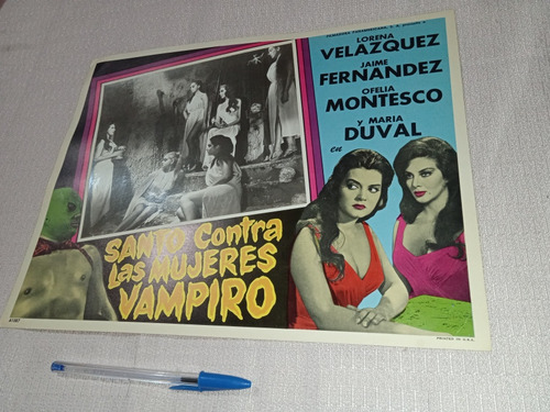 Póster Santo Contra Las Mujeres Vampiro!. Lorena Velázquez. (Usado)